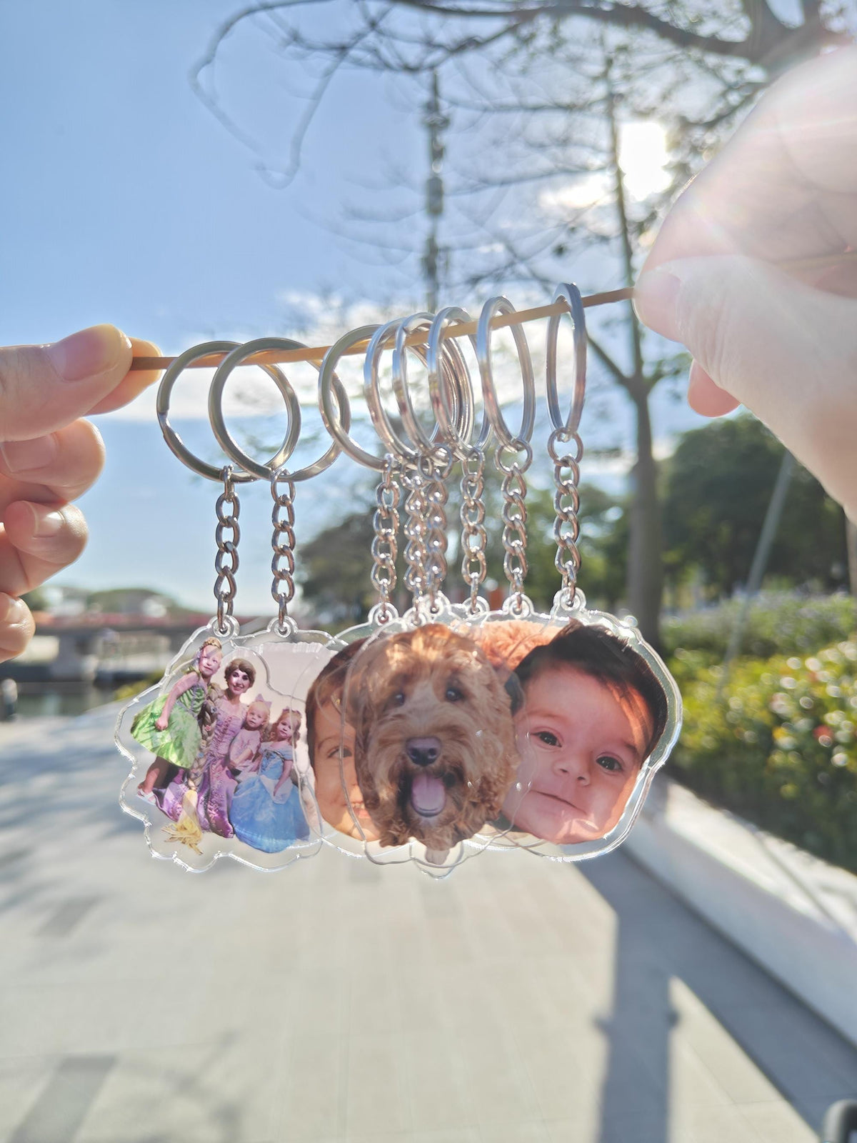 Custom Photo Keychain, Cat Picture Keychain with Picture, Custom Acrylic Charm,Logo Printing Keychain,Keychain,Family Photo Keychain