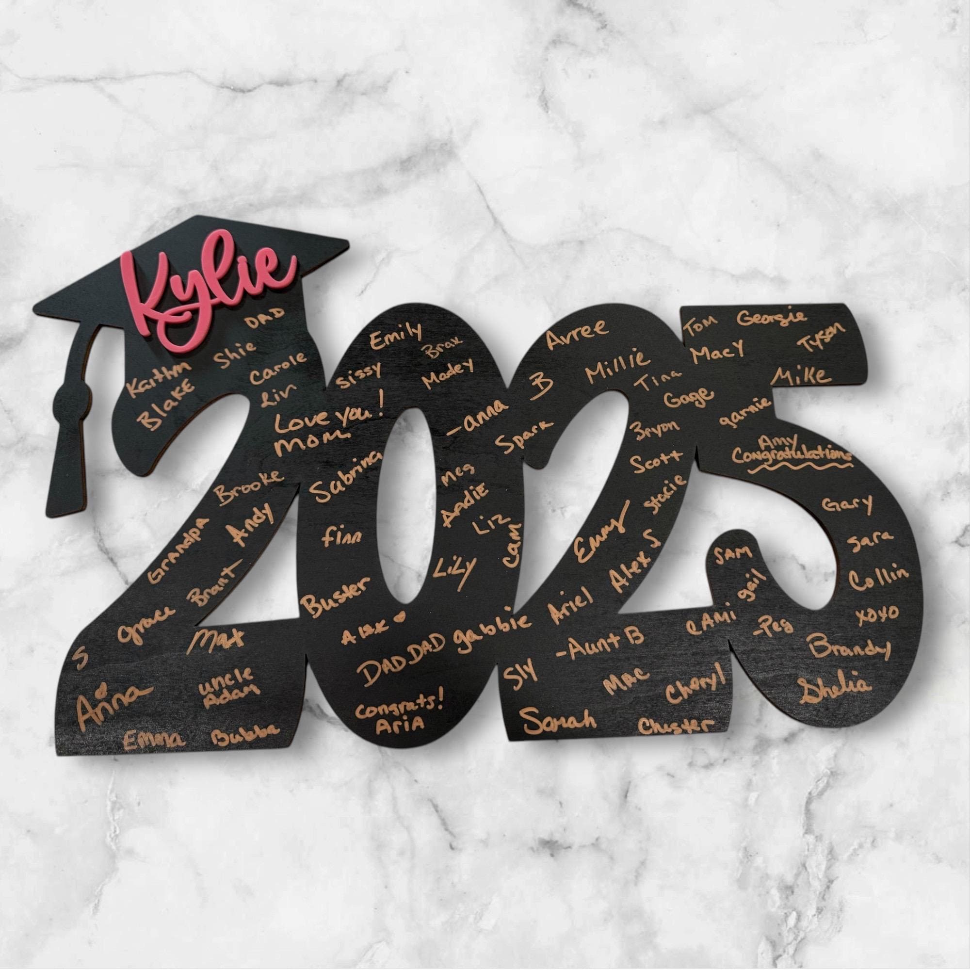 Graduation guestbook sign, graduation party decor, grad sign, class of 2025 stuff, wood guestbook sign, gifts for her