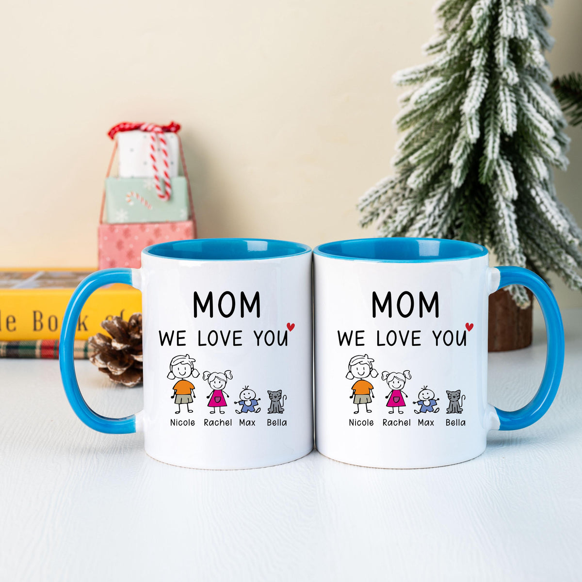 Custom Mom We Love You Coffee Mug, Mom Birthday Gift, Personalized Mom Coffee Cup, Mother's Day Gift, Gift for Mom, Mom Coffee Mug