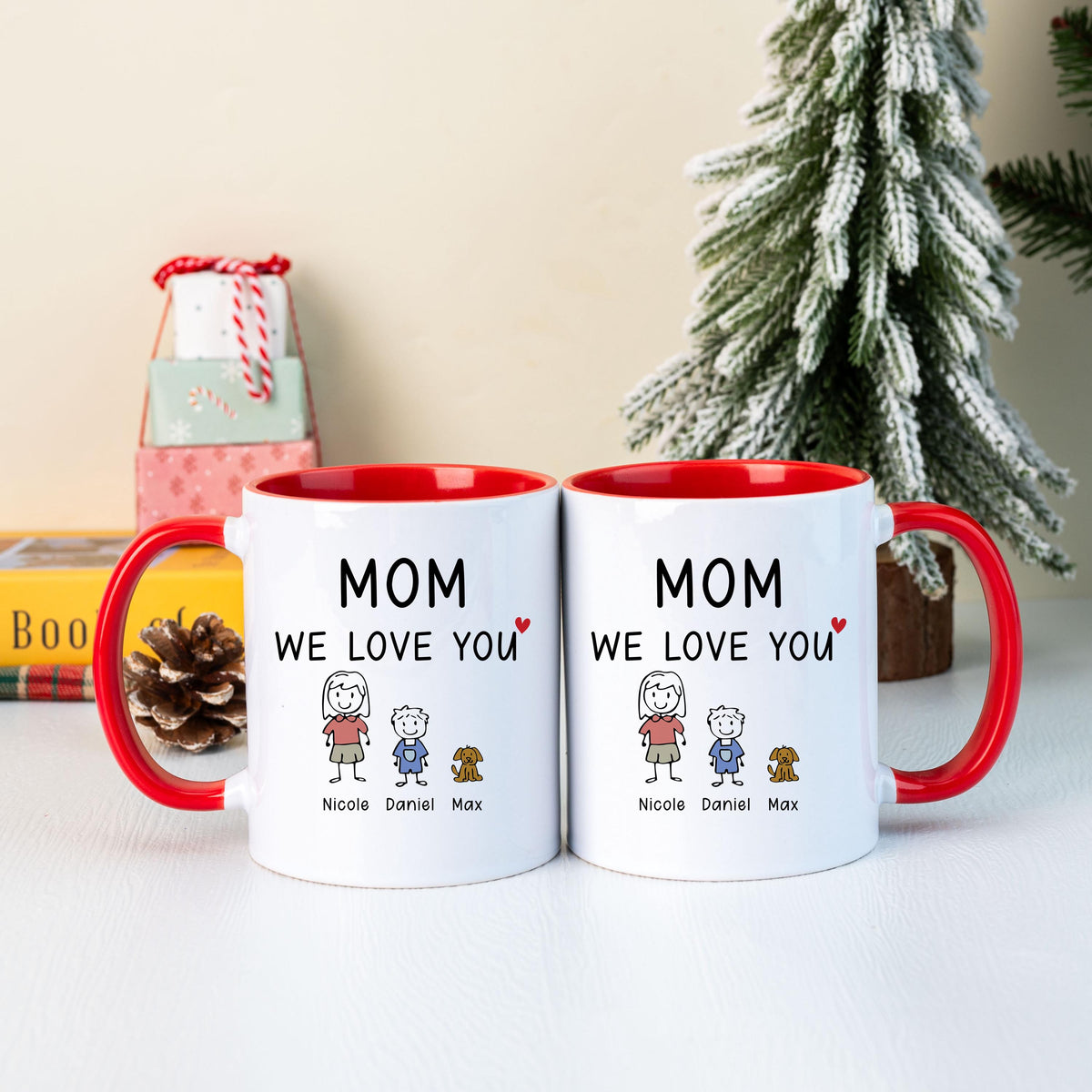 Custom Mom We Love You Coffee Mug, Mom Birthday Gift, Personalized Mom Coffee Cup, Mother's Day Gift, Gift for Mom, Mom Coffee Mug