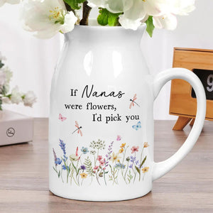 Personalized Flower Vase Gift for Grandma, Gift for Nana, Mothers Day Gift, Custom Gift for Mom, Nana Birthday Gift, Grandma Jug Flower Vase