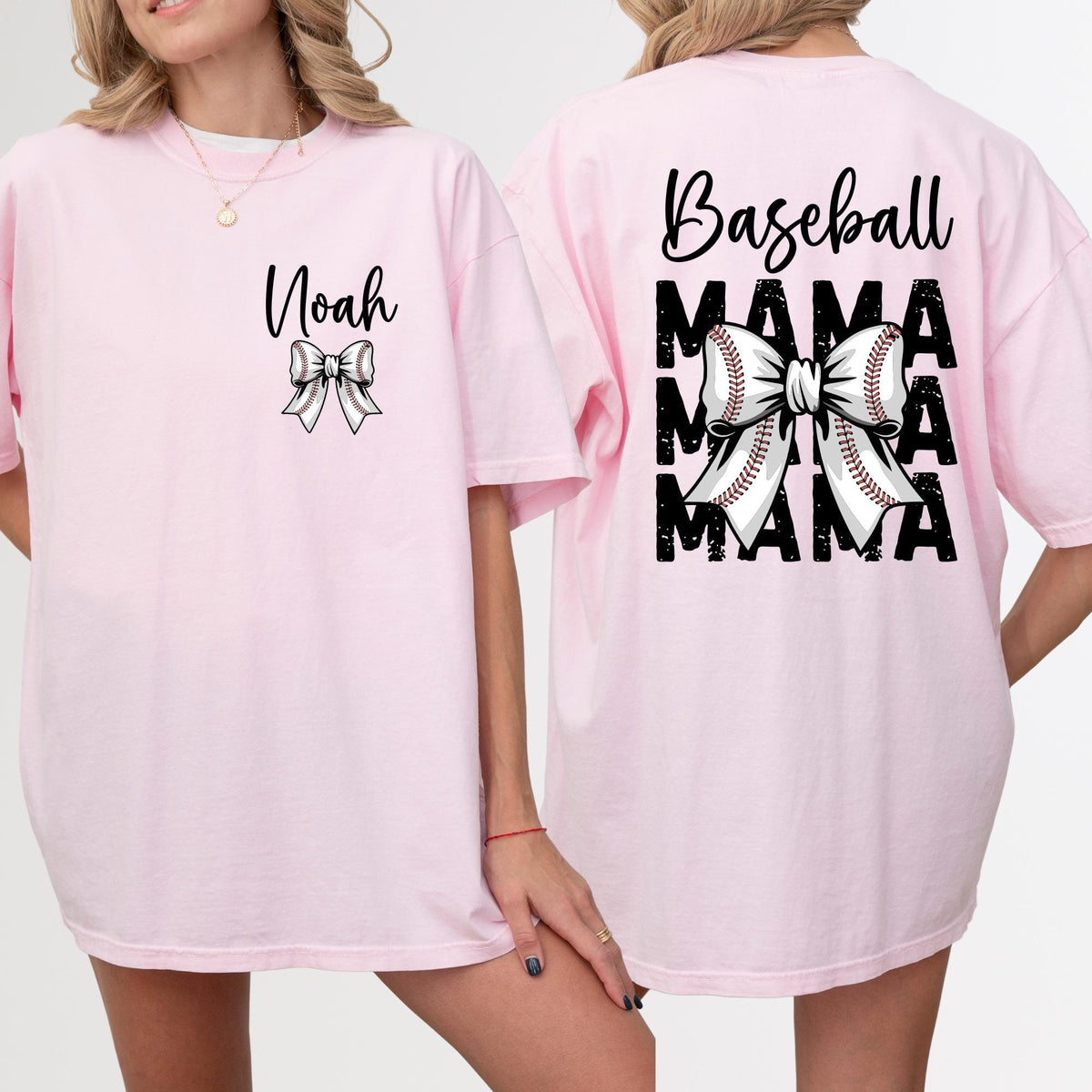 Personalized Baseball Mama Shirt, Baseball Mom Shirt, Coquette Baseball Tee, Custom Baseball Mom Shirt , Mothers Day Gift
