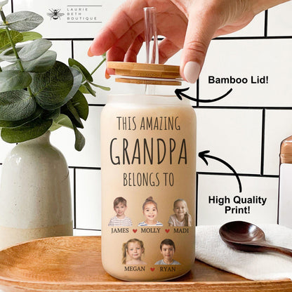 Custom Grandma Cup, This Grandma Belongs to Mug for Grandma Photo Iced Coffee Cup for Grandma for Mother's Day Gifts from Grandkids Grandma