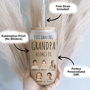 Custom Grandma Cup, This Grandma Belongs to Mug for Grandma Photo Iced Coffee Cup for Grandma for Mother's Day Gifts from Grandkids Grandma