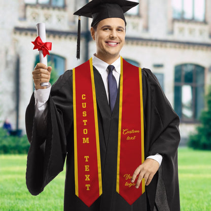 Custom Class of 2025 stoles Graduation, Personalized Logo Text Grad Stole Sash, Customized Gradute Stole with Your Design, Grad Gifts Idea