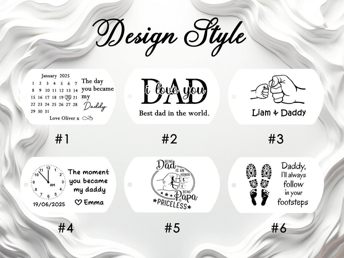 The Moment You Became My Daddy,Personalised First Time Daddy Gift,Keyring for Brand New Dads, Engraved Daddy Keychain,Fathers Day Keyring