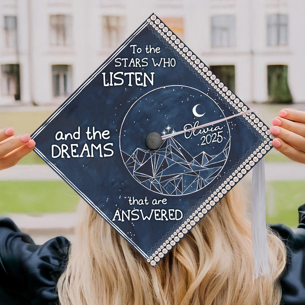 Custom Acotar Graduation Cap Topper, Personalized Bookish Girl Grad Cap, Bookish Graduate, Acotar Book Quote Cap Decoration, Class of 2025