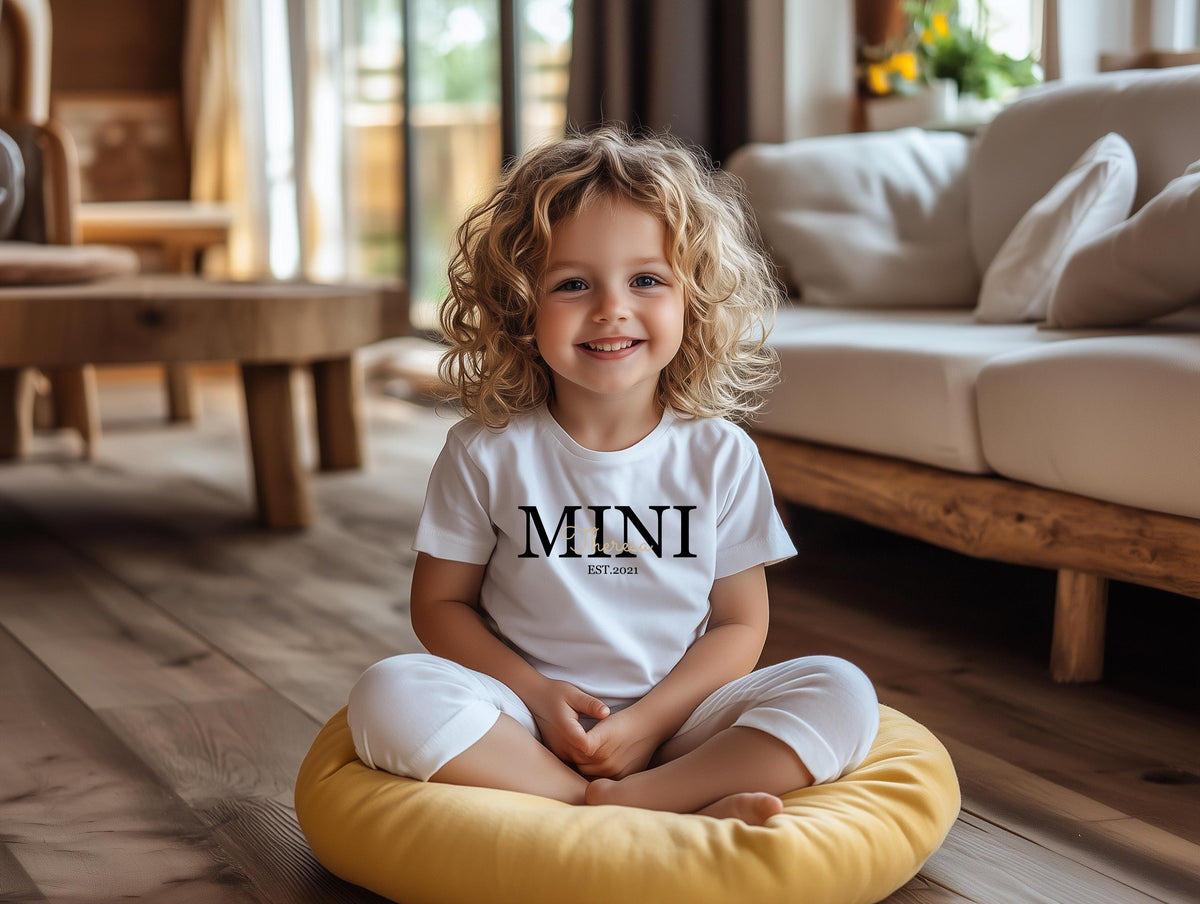 Papa & Mini Matching Set Personalized T-Shirt and Baby Bodysuit Father's Day Gift, Birthday Gift, Gift for New Dads