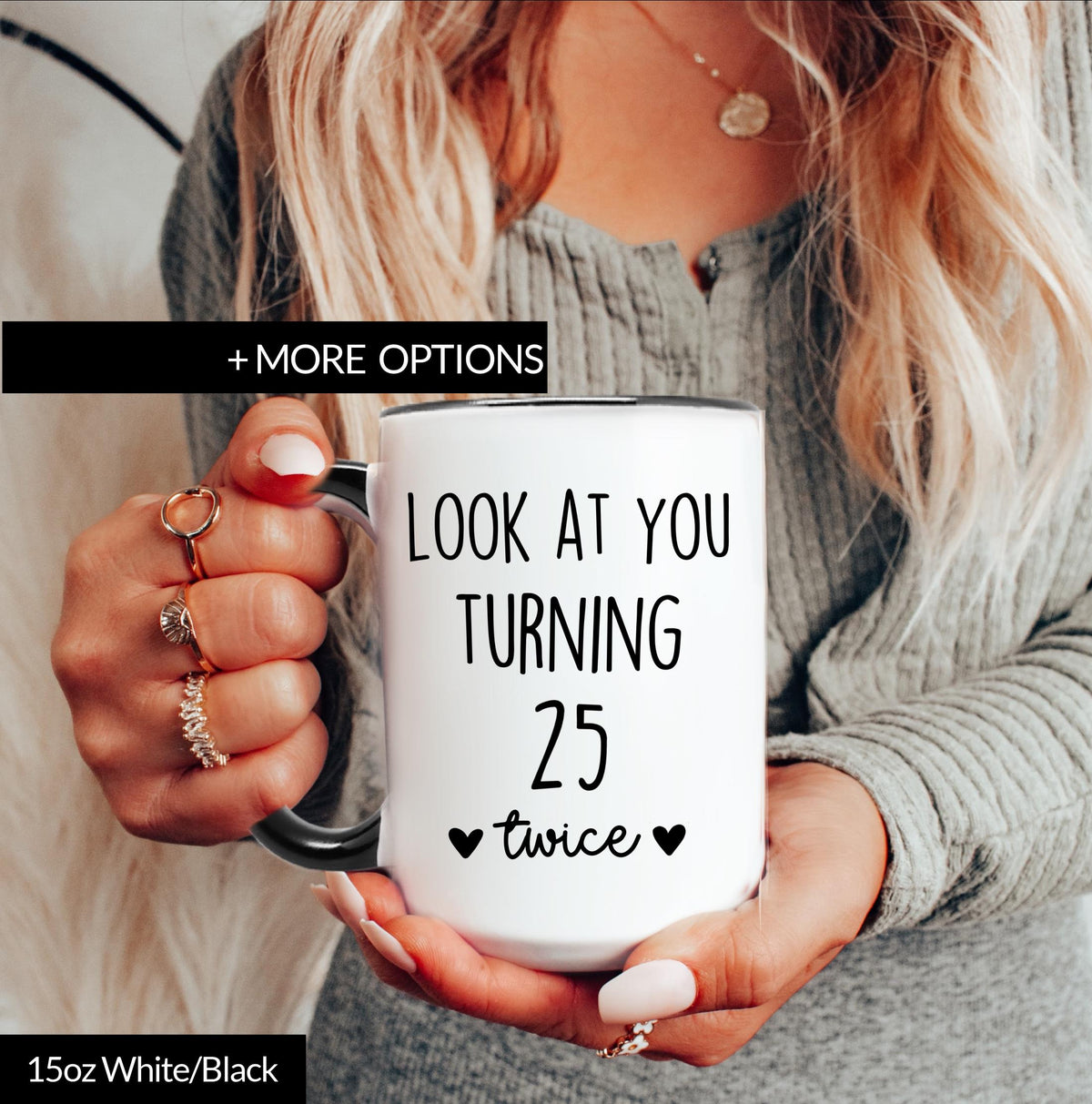 50th Birthday Gift for Women, 50th Birthday Mug, Personalized Birthday Gifts Funny 50th coffee cup 1975, Custom Gift For 50 Year Old, Women