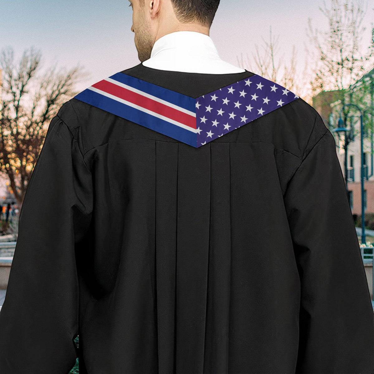 Celebration Graduation Stole With Custom Face, Personalized Photo Graduation Stole for Daughter Class, Graduation Stash with Country Flag