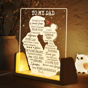 Personalized Hand-Written Letter Night Light, Gift for Dad, Father's Day Gift, Dad Birthday Gift, Bedroom Night Light, Gift For Him