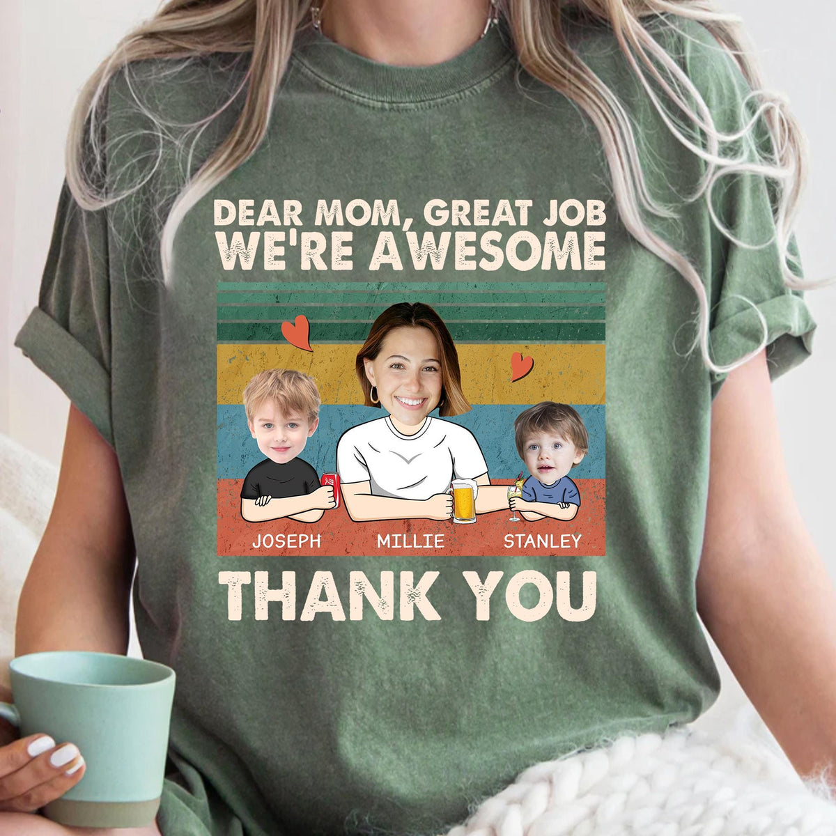 Personalized Funny Mom Shirt, Mother's Day Gift From Kids Husband, Funny Mom Face Shirt, Gift For Mom From Son, Mother's Day Mama Shirt