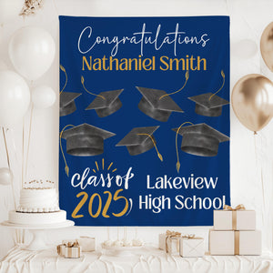 Custom Graduation Backdrop, Class of 2025 Banner, Custom Graduation Party Decorations, High School Graduation Sign, College Graduation Gift