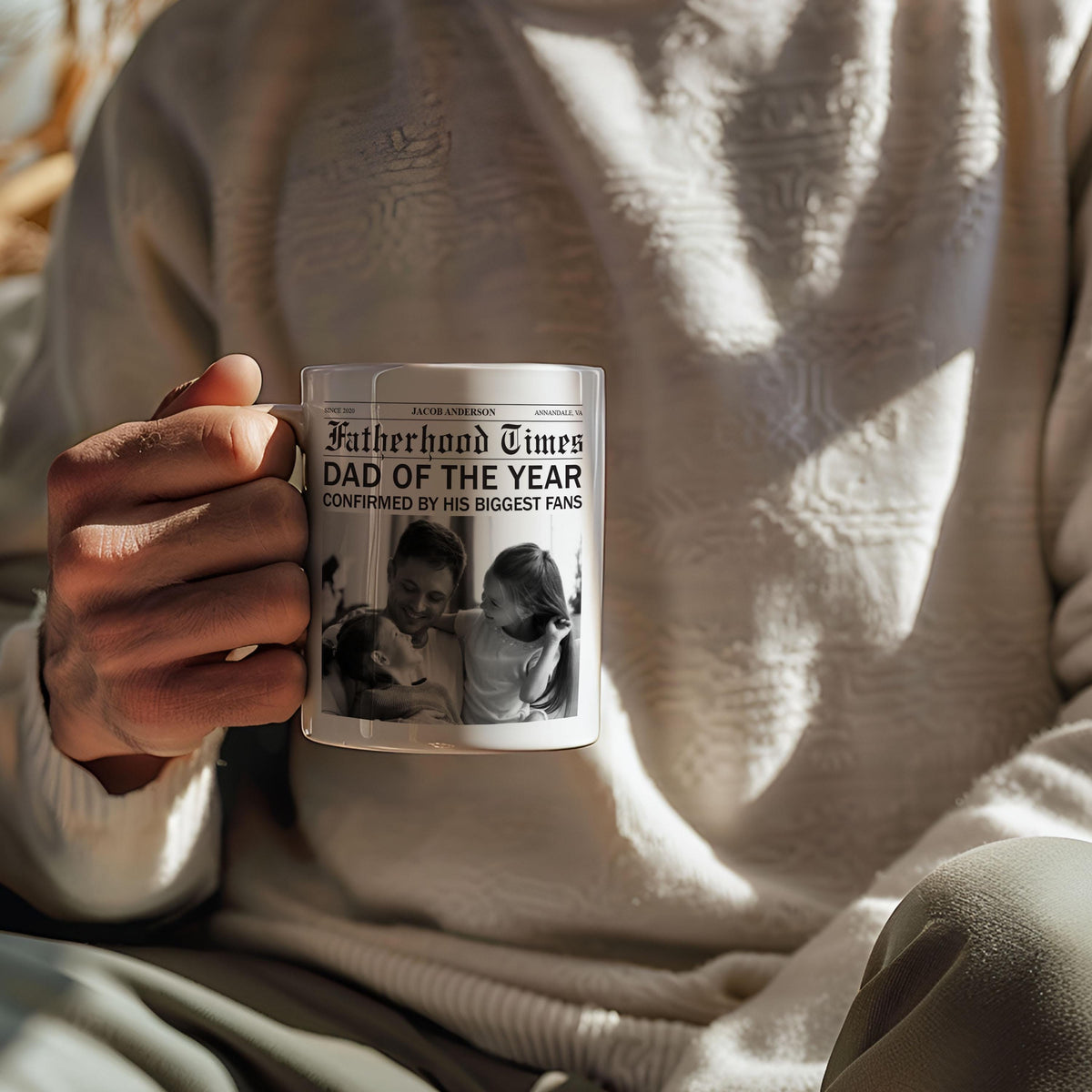 Best Dad Ever Mug For Dad, Personalized First Time Dad Gift For Dad, Meaningful Dad Gift For Father's Day, First Father's Day Gift From Kids