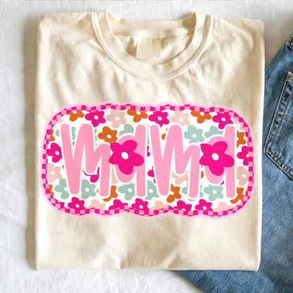 Floral Mama, Preppy Mama, Mama Flower, Retro Mama, Mothers day, Custom Mama Shirt, Pink Mama bundle , Pink Mama