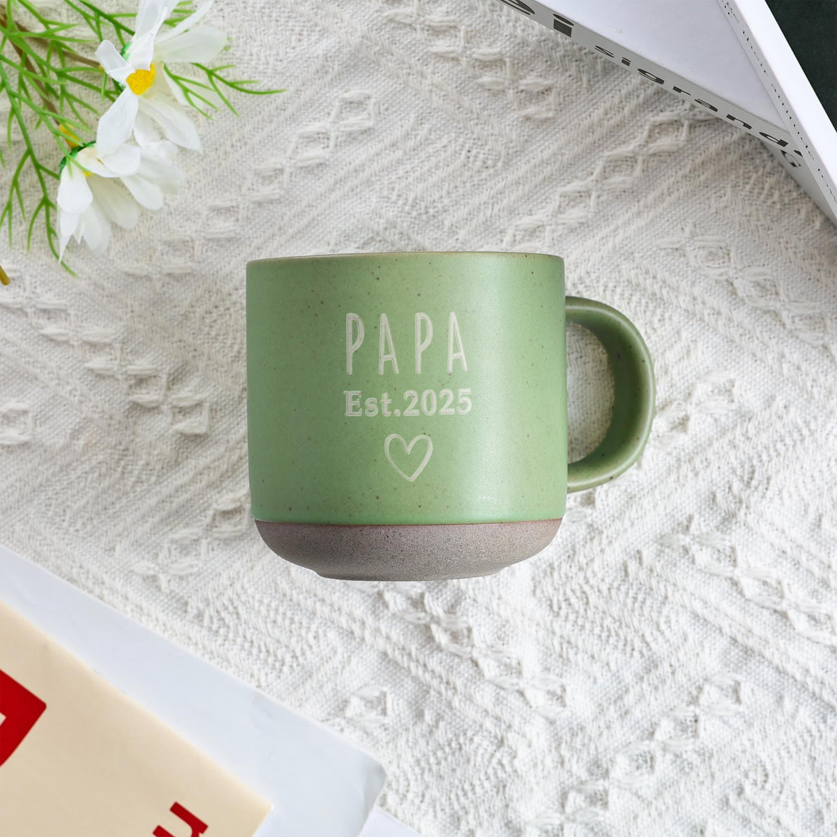 Custom Ceramic Mug with Your Text, Engraved Coffee Cup, Ceramic Mug, Personalize Mug with Your Words and Date, Gifts for Dad, Mom, Sisters
