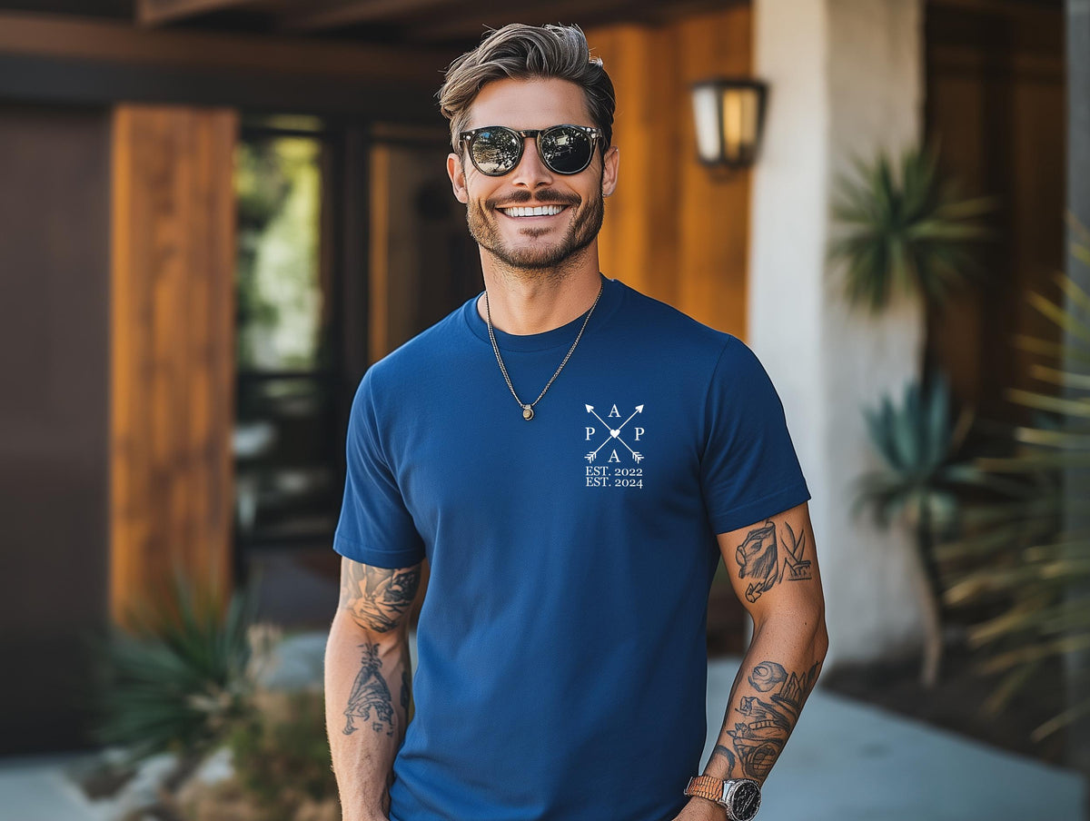 Dad's Edition: T-shirt with the child's name and year of birth. Dad gift. Dad gift idea. Personalized father shirt. Father's Day gift