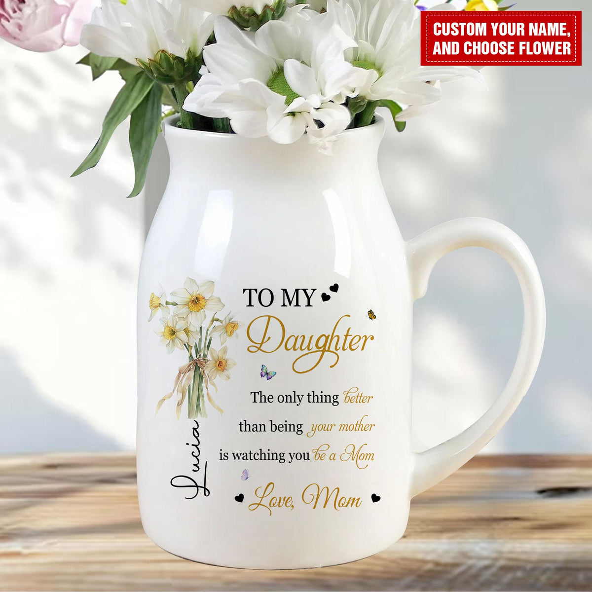Personalized Mother-Daughter Flower Vase, The Only Thing Better Than Being Your Mother, New Mom Gift, Mother's Day Vase, Gift for Daughter