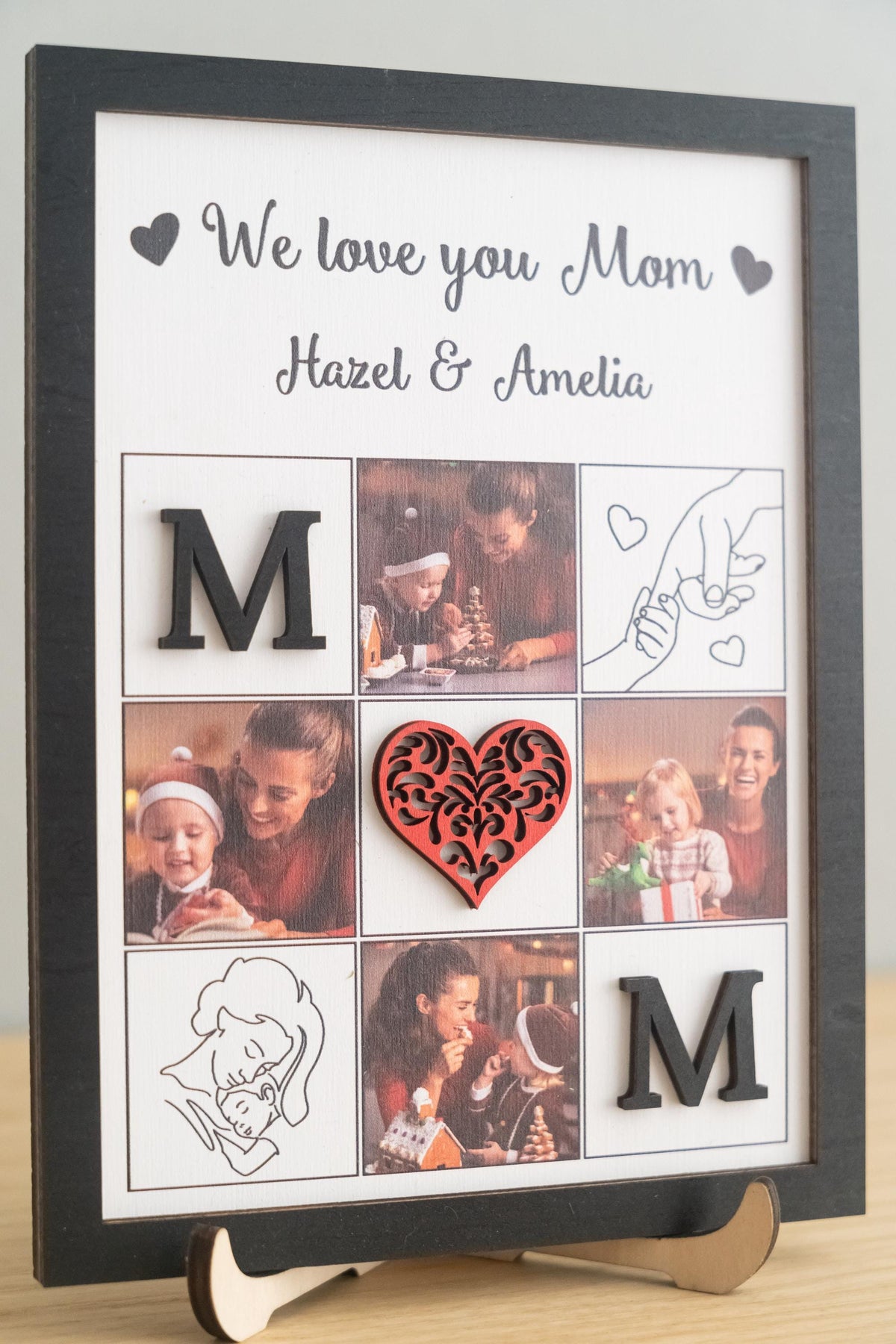 Personalized Mom Photo Collage, Gifts For Wife From Husband, Mom Birthday Gifts, Mother's Day Gifts For Mom From Daughter Son
