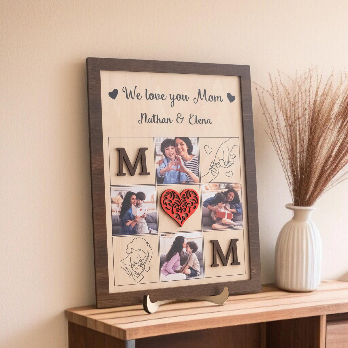 Personalized Mom Photo Collage, Gifts For Wife From Husband, Mom Birthday Gifts, Mother's Day Gifts For Mom From Daughter Son