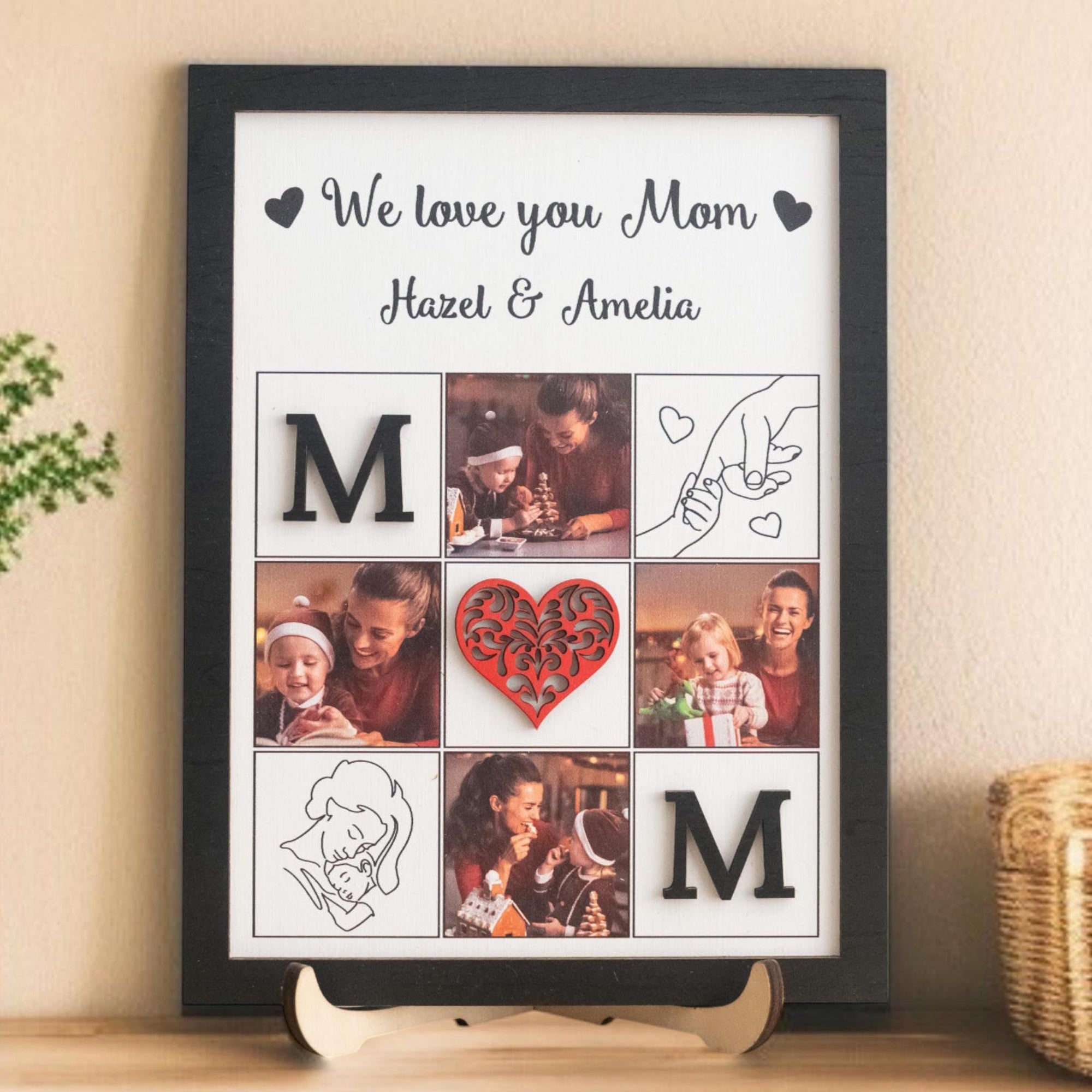 Personalized Mom Photo Collage, Gifts For Wife From Husband, Mom Birthday Gifts, Mother's Day Gifts For Mom From Daughter Son