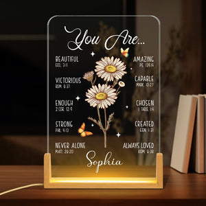 Personalized Bible Verse LED light, Custom Faith Christian Birthday Gift for Her, Christian Home Decor,Faith Based Decor,Religious LED Light