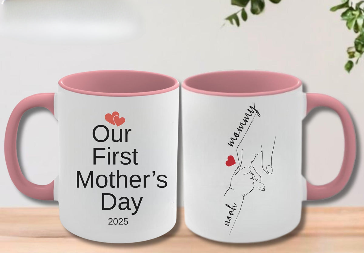Our First Mothers Day Mug, Personalized Name Mug For Mom, First Time Mom Gift Mom, Mothers Day Mug, First Mothers Day Gift Mug