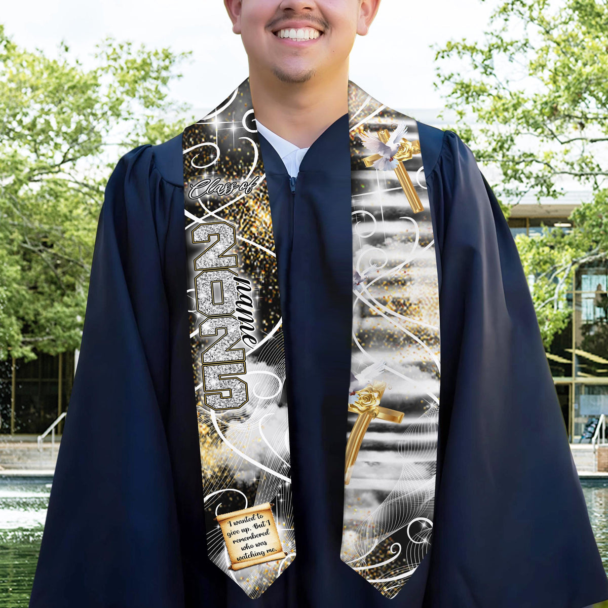 In Loving Memory Graduation Stoles, Custom Graduation Stole with photos, Personalized Grad Stole, Gift for Graduate, Class of 2025