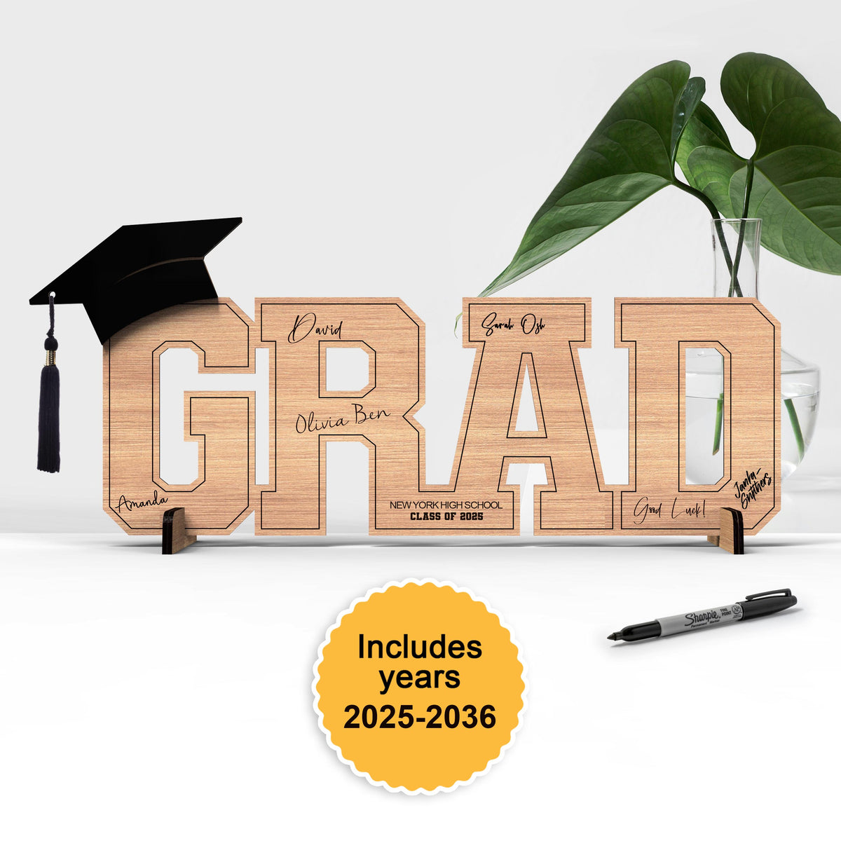 Personalized Graduation Signature Sign | Grad Signature Board | Class of 2025 | Graduation gift idea