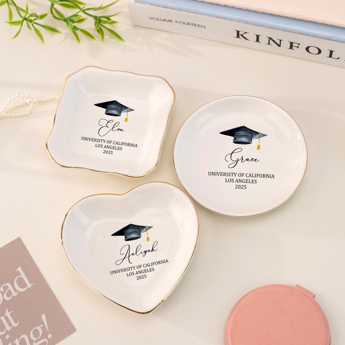 Personalized Graduation Jewelry Dish,Graduation Gift for Her,Daughter Grad Gift,Class of 2025 Gifts,High School Gifts,Masters Degree Gift