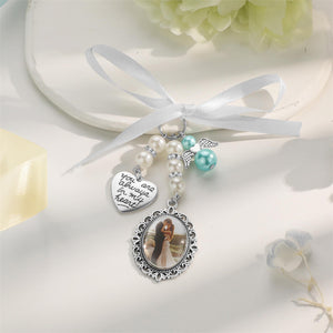 Personalized Bridal Bouquet Charm, Custom Photo Bouquet Pendant, Wedding Memorial Keepsake, Wedding Memorial Gifts For her, Wedding Favors