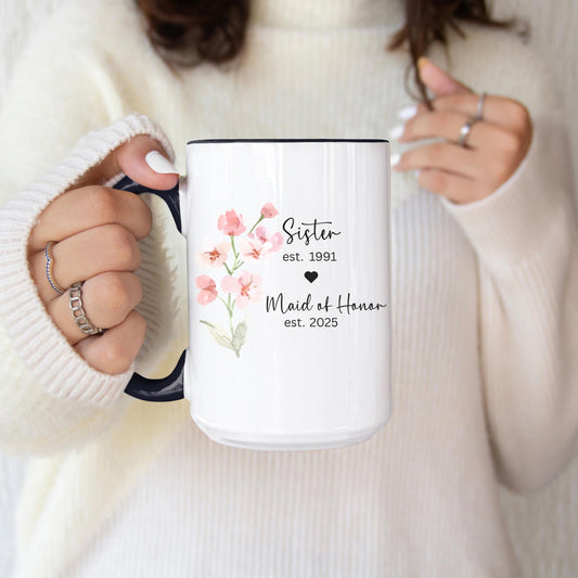 Bridal Party Mug Maid of Honor,Personalized Wedding Gifts, Bridal Party Proposal, Maid of Honor Gift, Gift for Bridesmaid, Maid of Honor