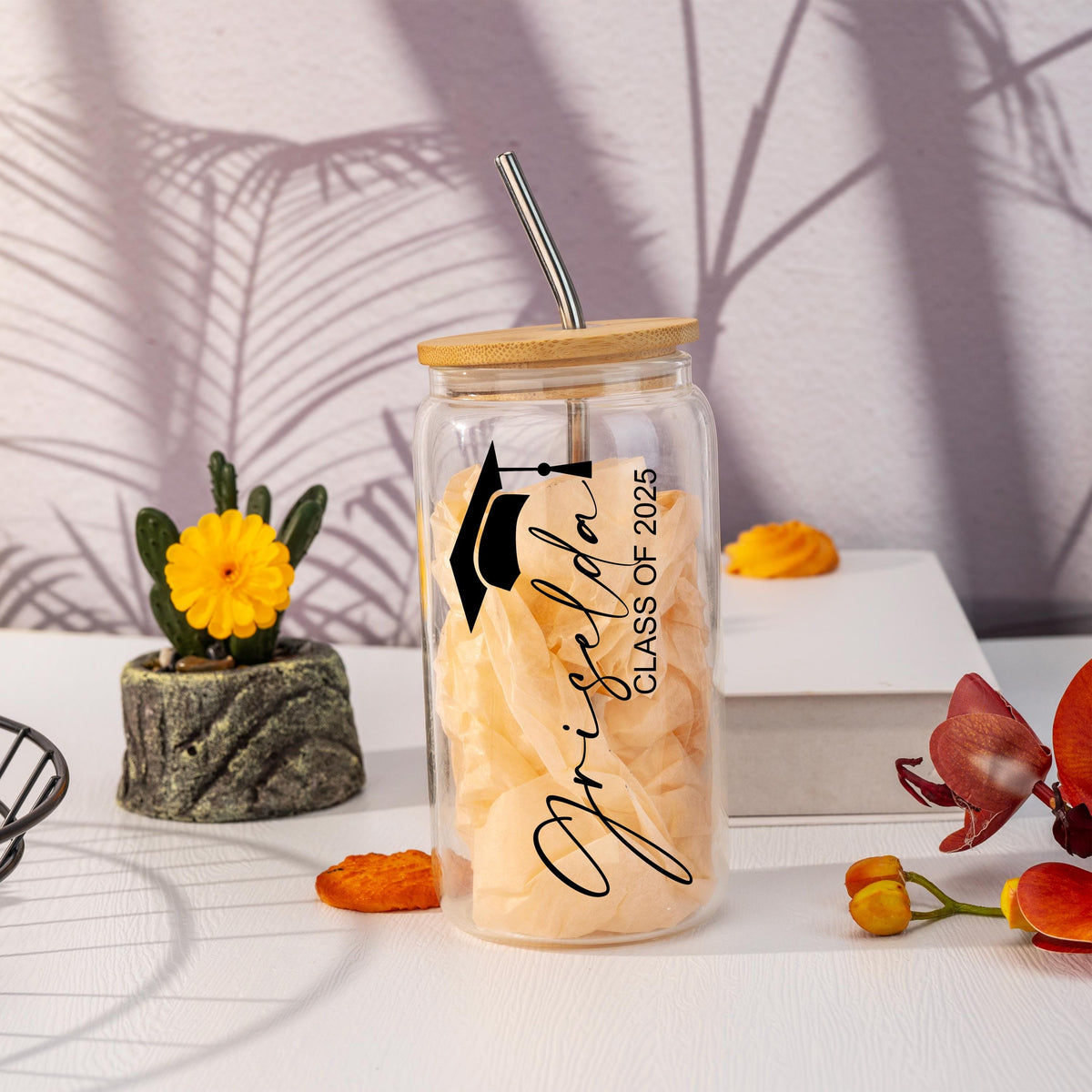 Personalized Graduation,2025 Graduation Gift,Graduation Gifts for Her, Graduation Tumbler, Graduation Iced Coffee Glass, College Grad Gift