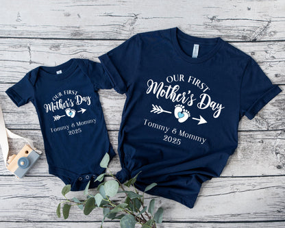 Personalized Mothers Day Shirt, Our First Mothers Day, My 1st Mothers Day , Mothers Day Matching Shirt, Mommy and Me, Mothers Day Gift