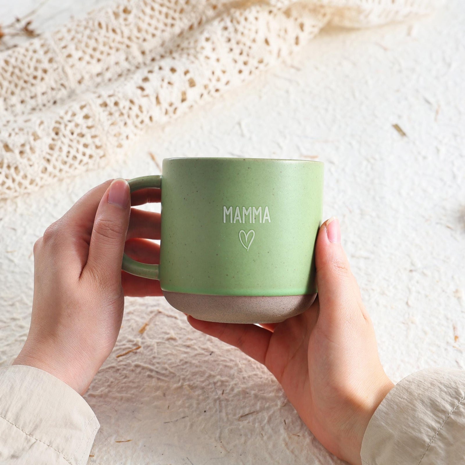 Personalize Pottery Coffee Mug for Mom, Engraved Ceramic Mug with Your Text, Gift for Mom, Mug Engraved Gift, Custom Gifts Ideas, Dad Gift