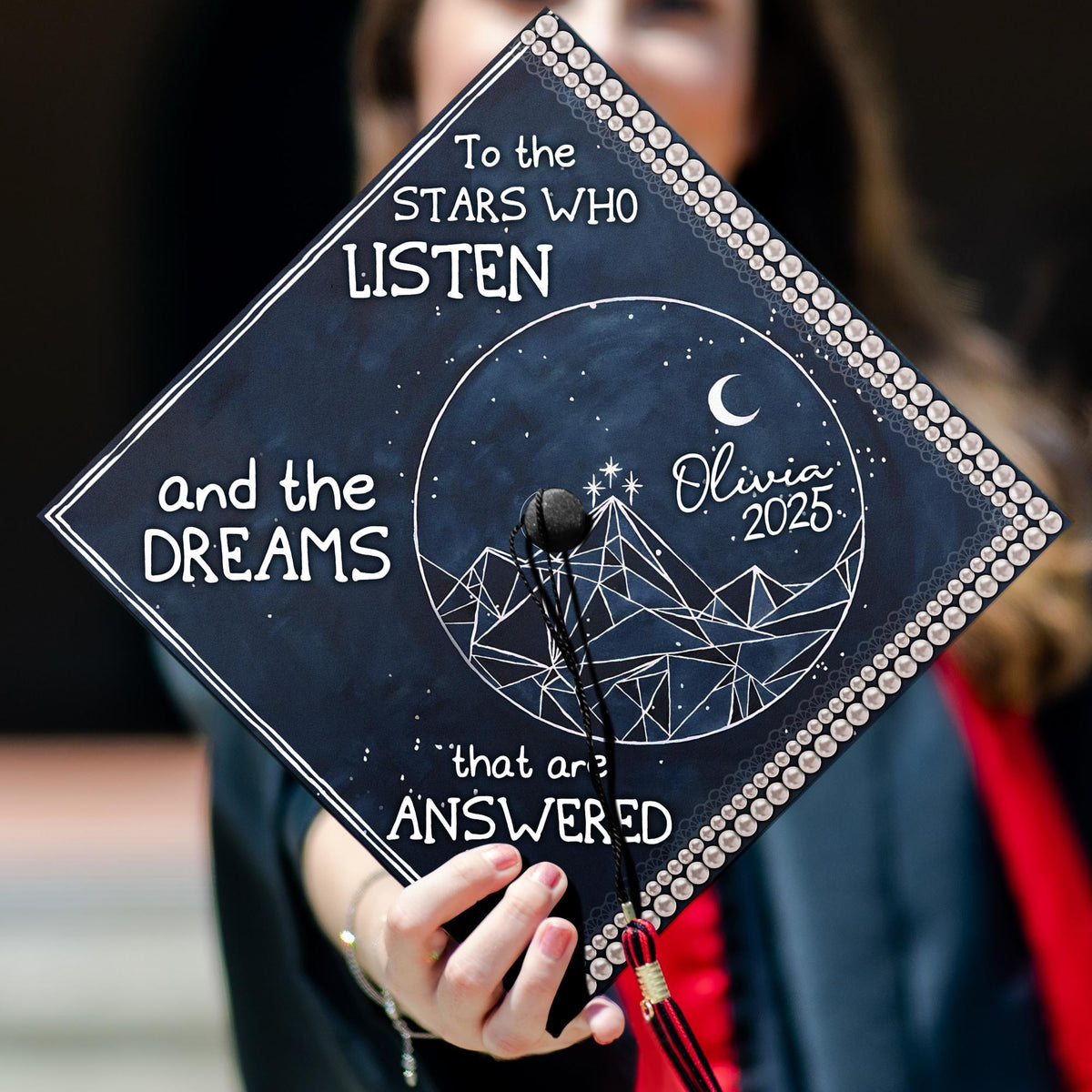 Custom Acotar Graduation Cap Topper, Personalized Bookish Girl Grad Cap, Bookish Graduate, Acotar Book Quote Cap Decoration, Class of 2025