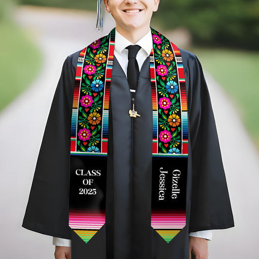 Personalized Mexican Graduation Stole, Custom Latina Graduation Sash, Estola de Graduaci n, Class of 2025