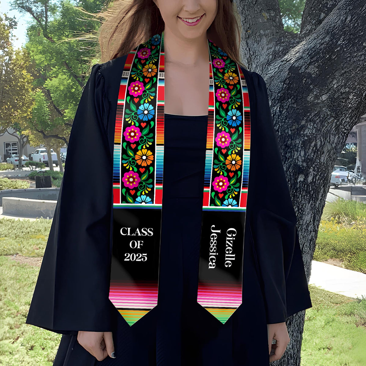 Personalized Mexican Graduation Stole, Custom Latina Graduation Sash, Estola de Graduaci n, Class of 2025
