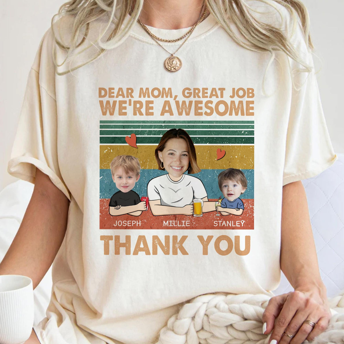 Personalized Funny Mom Shirt, Mother's Day Gift From Kids Husband, Funny Mom Face Shirt, Gift For Mom From Son, Mother's Day Mama Shirt