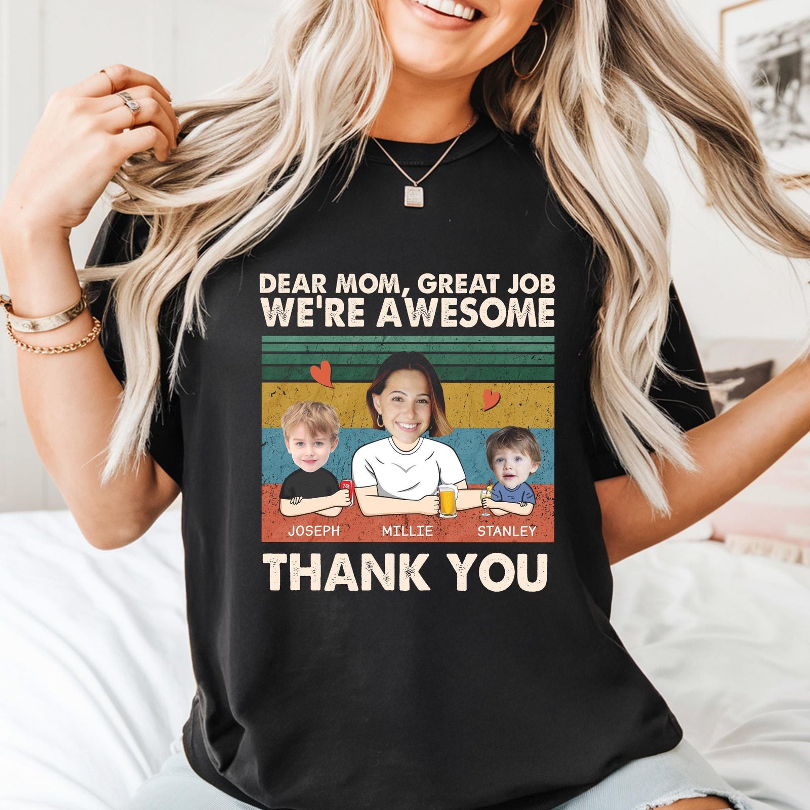 Personalized Funny Mom Shirt, Mother's Day Gift From Kids Husband, Funny Mom Face Shirt, Gift For Mom From Son, Mother's Day Mama Shirt