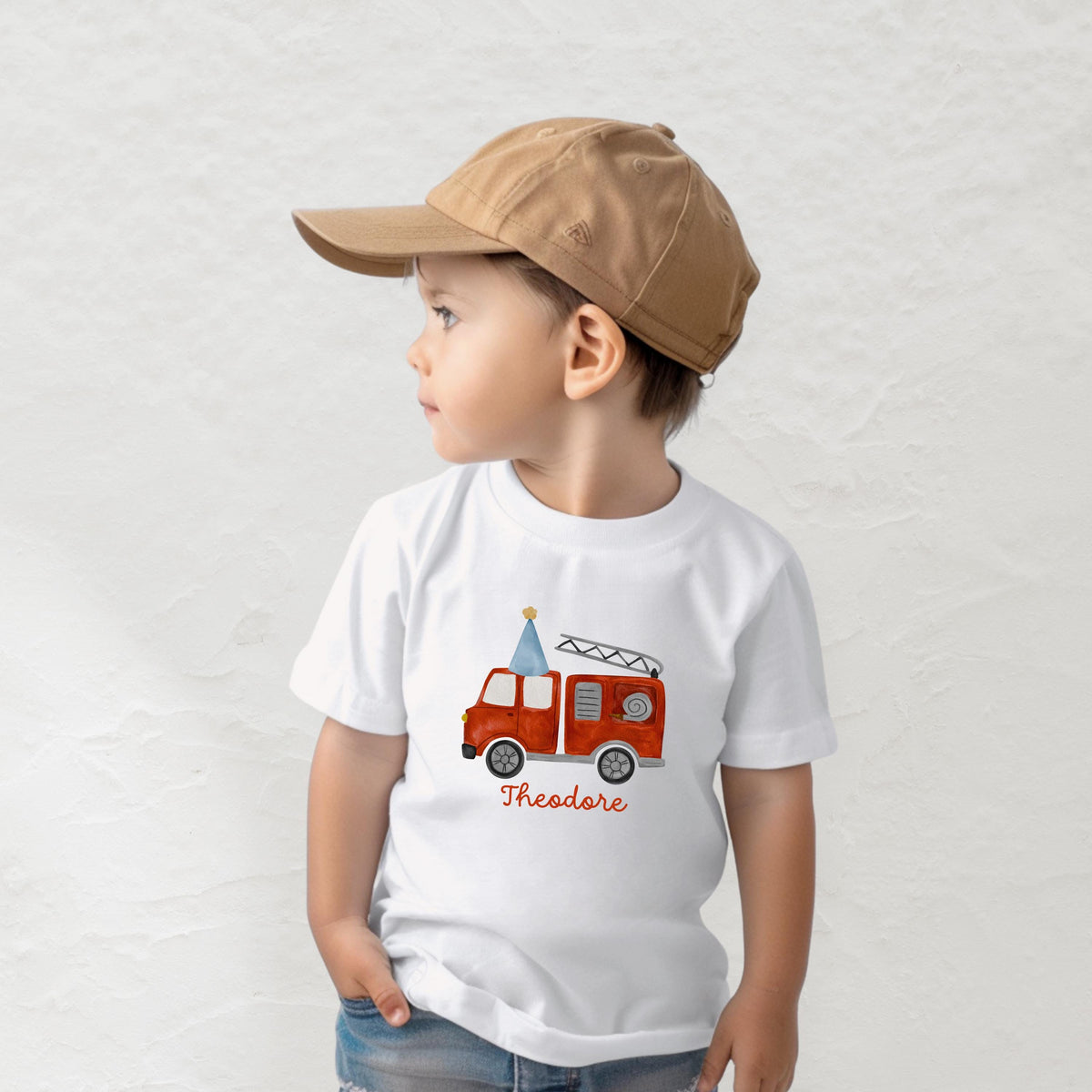 Boy Birthday Shirt, Fire Engine Birthday Shirt, Vehicle, Party Truck, Fire Truck Birthday Shirt, Boy Truck Birthday Shirt, Truck, Romper