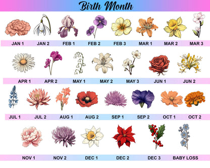 2025 Graduation Senior Birth Month Flowers Personalized Custom Shape Acrylic Block LED Night Light, Graduation Gift, Gift for Grads