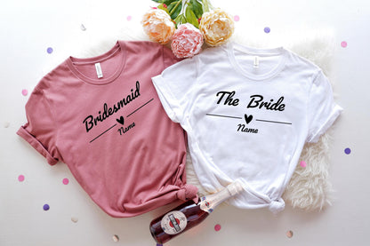 Bachelorette Party Custom Puff Text Shirts, Puff Print Bachelorette Party Matching Shirts, Bachelorette Party Bridesmaid Embossed Shirts