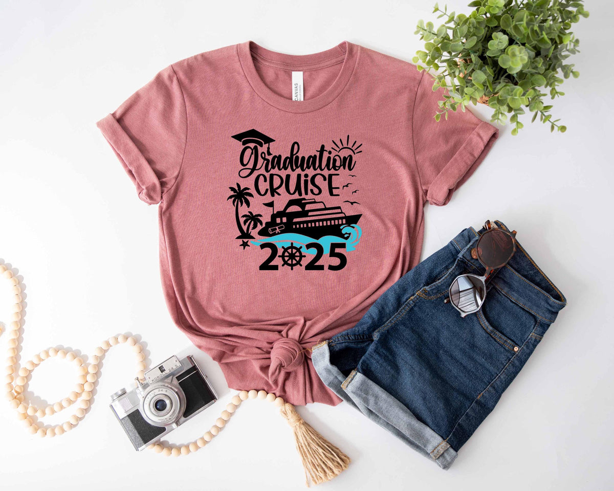 Graduation Cruise 2025 Shirts, Graduation Shirt For Women,Summer Ship Trip Tee, Graduation Vacation 2025, Cruise Shirt, Summer Ship Trip Tee