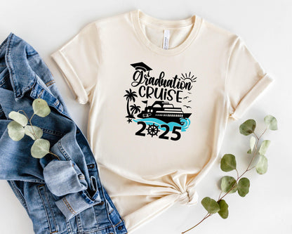 Graduation Cruise 2025 Shirts, Graduation Shirt For Women,Summer Ship Trip Tee, Graduation Vacation 2025, Cruise Shirt, Summer Ship Trip Tee
