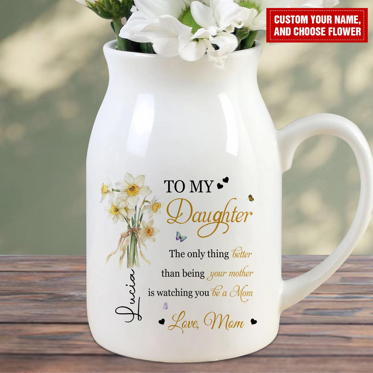 Personalized Mother-Daughter Flower Vase, The Only Thing Better Than Being Your Mother, New Mom Gift, Mother's Day Vase, Gift for Daughter
