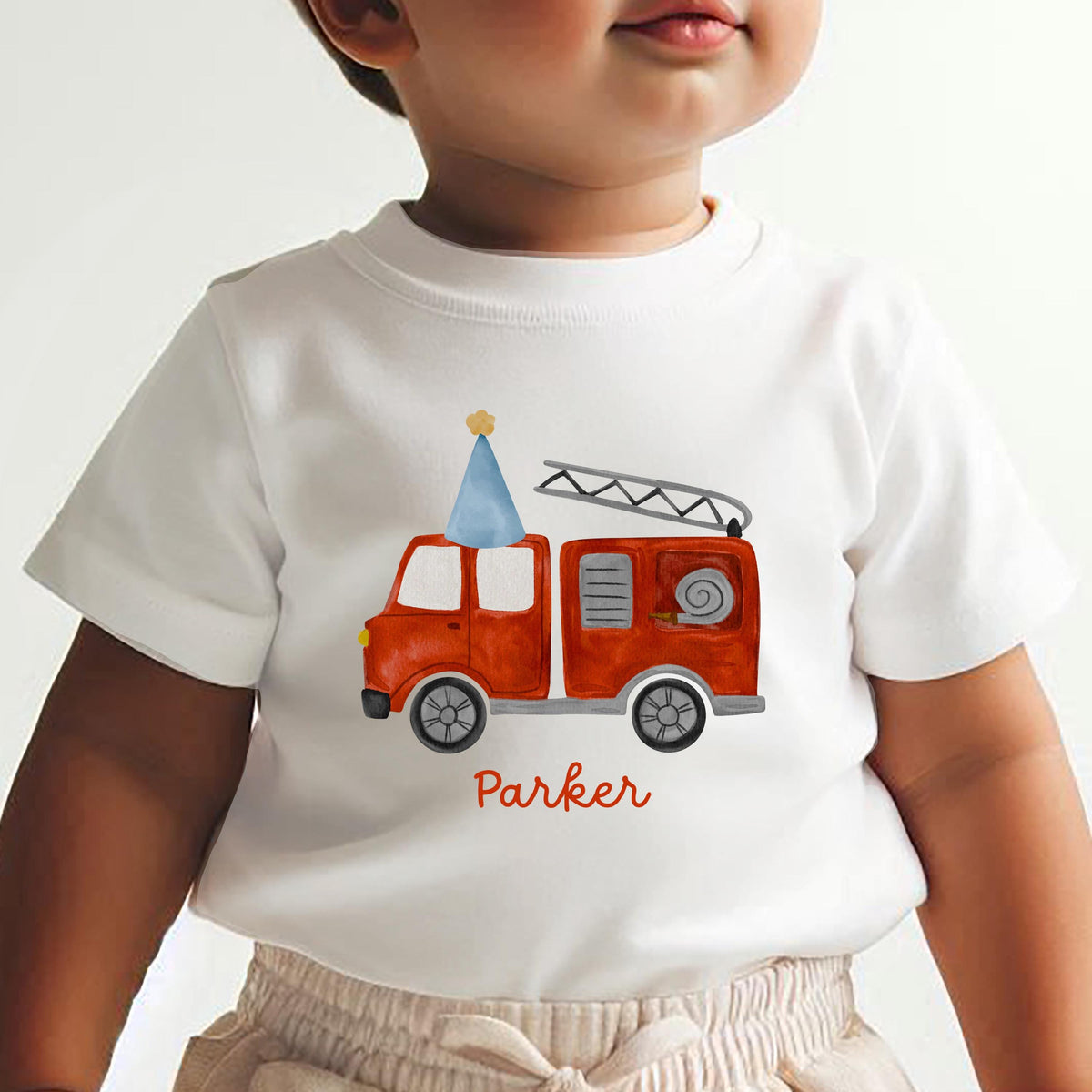 Boy Birthday Shirt, Fire Engine Birthday Shirt, Vehicle, Party Truck, Fire Truck Birthday Shirt, Boy Truck Birthday Shirt, Truck, Romper