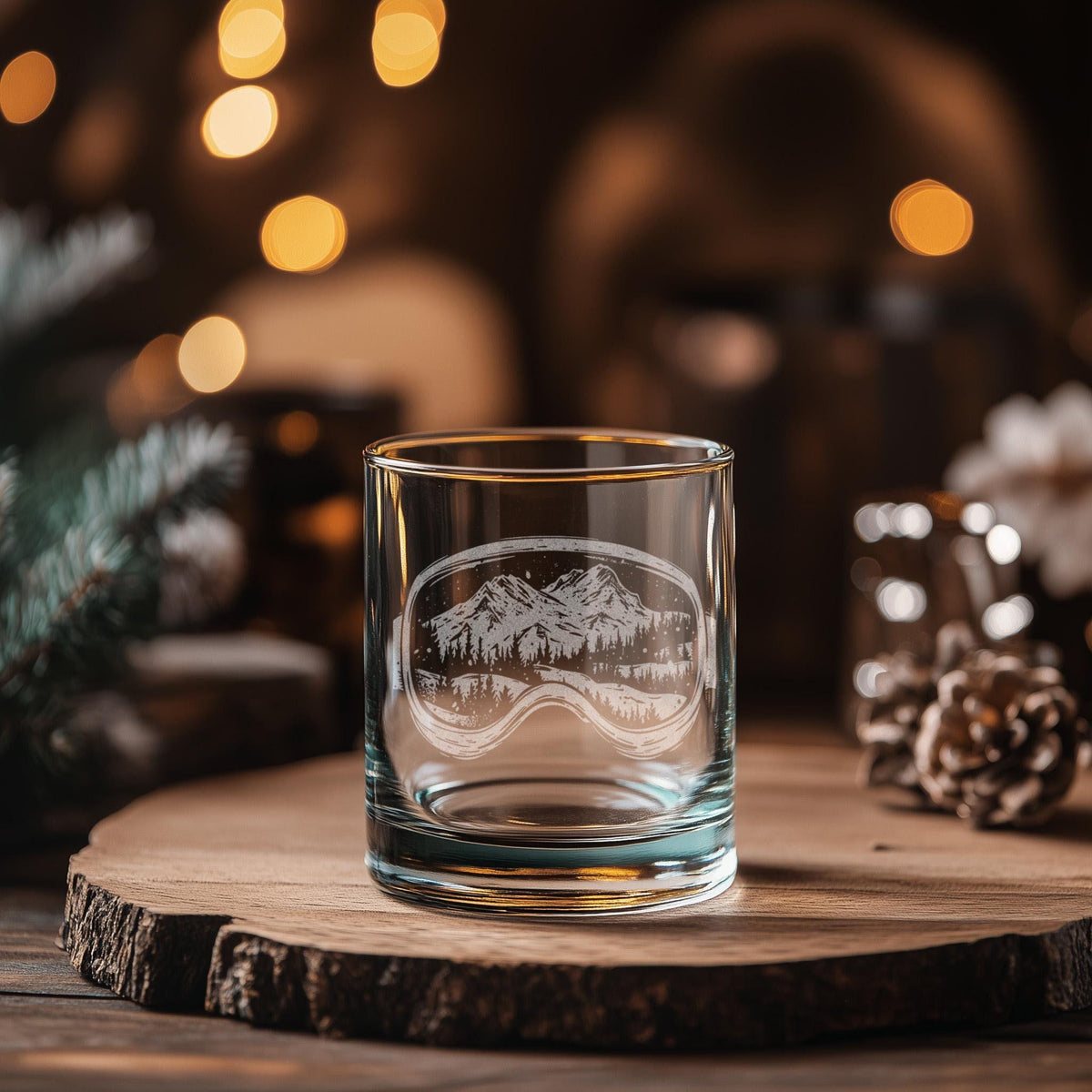 Ski Goggles Glasses | Skier Snowboarder Whiskey, Wine & Beer Glassware, Winter Themed Drinkware, Snow Sports Gift, Mountain Cabin Home Decor