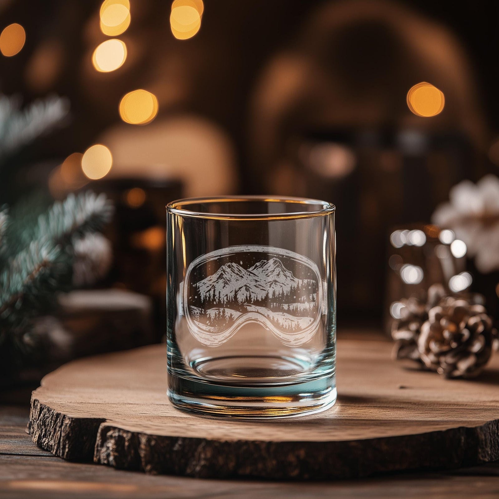 Ski Goggles Glasses | Skier Snowboarder Whiskey, Wine & Beer Glassware, Winter Themed Drinkware, Snow Sports Gift, Mountain Cabin Home Decor