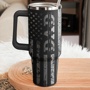 Personalized Father's Day Gift 40oz Tumbler for Dad, Grandpa, Papa, Custom Dad Tumbler With Kids Names, Dad Gift From Daughter, Dad Cup